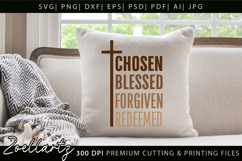 Christian SVG PNG EPS DXF Chosen Blessed Forgiven Redeemed Product Image 2
