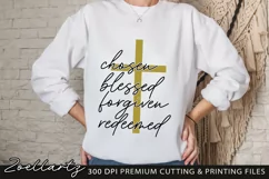 Christian SVG PNG EPS DXF Chosen SVG Blessed SVG Bible Verse Product Image 3