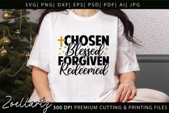 Chosen Blessed SVG for Cricut Christian T-shirt Mug Design Product Image 1