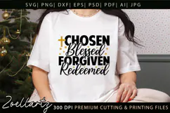 Chosen Blessed SVG for Cricut Christian T-shirt Mug Design Product Image 1