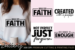Christian Quote SVG Blessed Faith Jesus SVG Bible Verse SVG Product Image 1