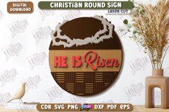 Christian Wall Round Sign Laser Cut | Signs Inscription |CNC Product Image 1