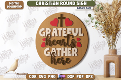 Christian Wall Round Sign Laser Cut | Signs Inscription |CNC Product Image 1
