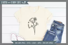 Grow in Grace | Wildflower SVG Product Image 1
