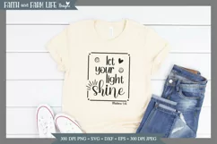 Let your light shine let you| Christian SVG Product Image 1