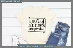 With God all things are possible | Christian SVG Product Image 1