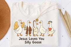 Christian Silly Goose PNG, Faith Based Design, Jesus Loves Product Image 4