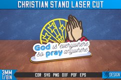 Christian Stand | Christian Design | Tabletop Stand | CNC Product Image 1