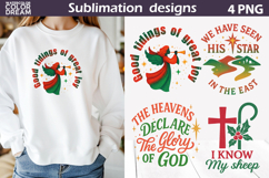 Christian Christmas Clipart | Faith Sublimation Design Product Image 1