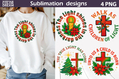Christian Christmas Clipart | Faith Sublimation Design Product Image 1