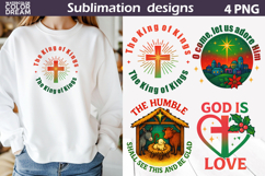 Christian Cross Clipart | Nativity Christmas Sublimation Product Image 1