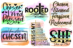 35 Christian Sublimation PNG Bundle Jesus Faith Bible Verses Product Image 3