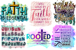 35 Christian Sublimation PNG Bundle Jesus Faith Bible Verses Product Image 6