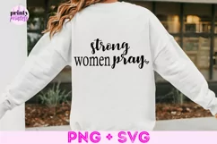 Strong Women Pray Svg, Bible Quote SVG Product Image 6