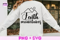 Faith Can Move Mountains Svg, Bible Quote SVG Product Image 5