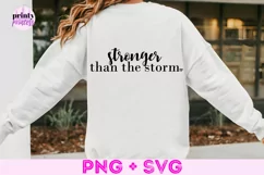 Stronger Than the Storm Svg, Inspirational Quote SVG Product Image 6