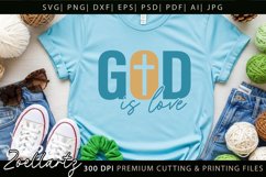 God Is Love Christian Quote SVG Jesus Faith Cross T-shirt Product Image 4
