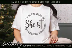 She Is Chosen Christian Quote SVG Inspirational T-shirt Mug Product Image 2