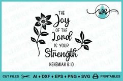 Christian SVG, The Joy of the Lord is Your Strength, Bible Product Image 6
