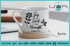 Christian SVG, The Joy of the Lord is Your Strength, Bible Product Image 7