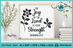 Christian SVG, The Joy of the Lord is Your Strength, Bible Product Image 9