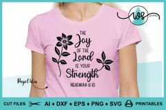 Christian SVG, The Joy of the Lord is Your Strength, Bible Product Image 3