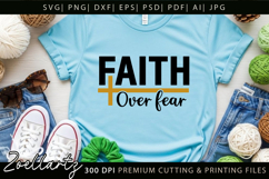 Faith Over Fear Christian Quote SVG Jesus Faith T-shirt Mug Product Image 5
