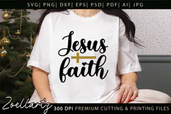 JESUS FAITH SVG Christian Quote SVG Cut Files Bible Verse Product Image 1