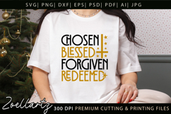 Chosen Blessed SVG for Cricut Christian T-shirt Mug Design Product Image 1