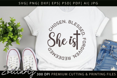 She Is Chosen Christian Quote SVG Inspirational T-shirt Mug Product Image 4