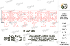 Christian Tiered Tray Decor Laser Cut. Easter Banner SVG Product Image 2