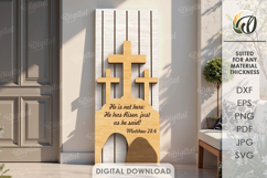Christian Tiered Tray Decor Laser Cut. Verical Door Sign SVG Product Image 1