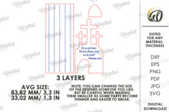 Christian Tiered Tray Decor Laser Cut. Verical Door Sign SVG Product Image 2