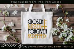 Chosen Blessed SVG for Cricut Christian T-shirt Mug Design Product Image 7