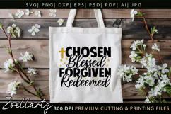 Chosen Blessed SVG for Cricut Christian T-shirt Mug Design Product Image 5