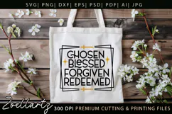 Chosen Blessed SVG for Cricut Christian T-shirt Mug Design Product Image 6