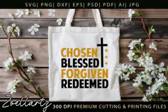 Chosen Blessed SVG Jesus Faith Christian T-shirt Mug Design Product Image 5
