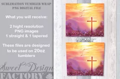 Jesus cross tumbler design, Christian easter tumbler png Product Image 2