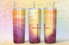 Jesus cross tumbler design, Christian easter tumbler png Product Image 1