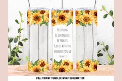 Christian Tumbler Sublimation Design Sunflower Tumbler Product Image 1