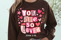 Christian Valentines You Are So Loved PNG, John 3:16 Product Image 6
