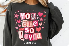Christian Valentines You Are So Loved PNG, John 3:16 Product Image 7