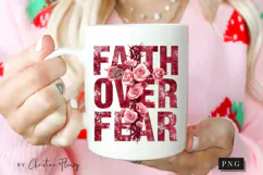 Faith Over Fear Christian PNG Product Image 2