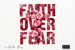 Faith Over Fear Christian PNG Product Image 4