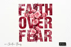Faith Over Fear Christian PNG Product Image 4