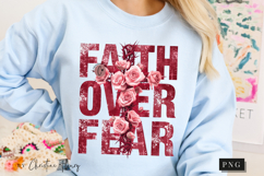 Faith Over Fear Christian PNG Product Image 8