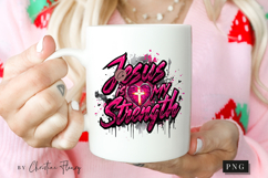 Jesus Is My Strength Christian PNG Product Image 2