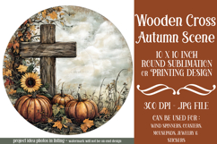 Wooden Cross Wind Spinner, Christian Round Design, Fall, d4 Product Image 1