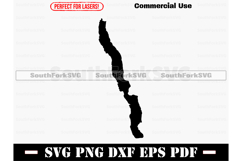 Christina Lake BC Canada Map Silhouette SVG PNG DX EPS PDF Product Image 1