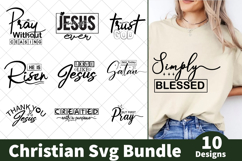 Christian quotes SVG Design Bundle, 10 designs Product Image 1
